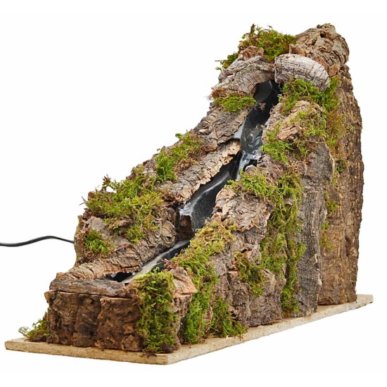 Cascata per presepe con acqua corrente